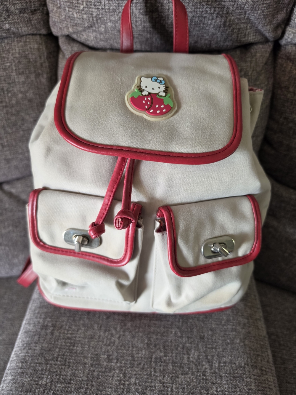 Hello Kitty Cream and Red Mini Backpack